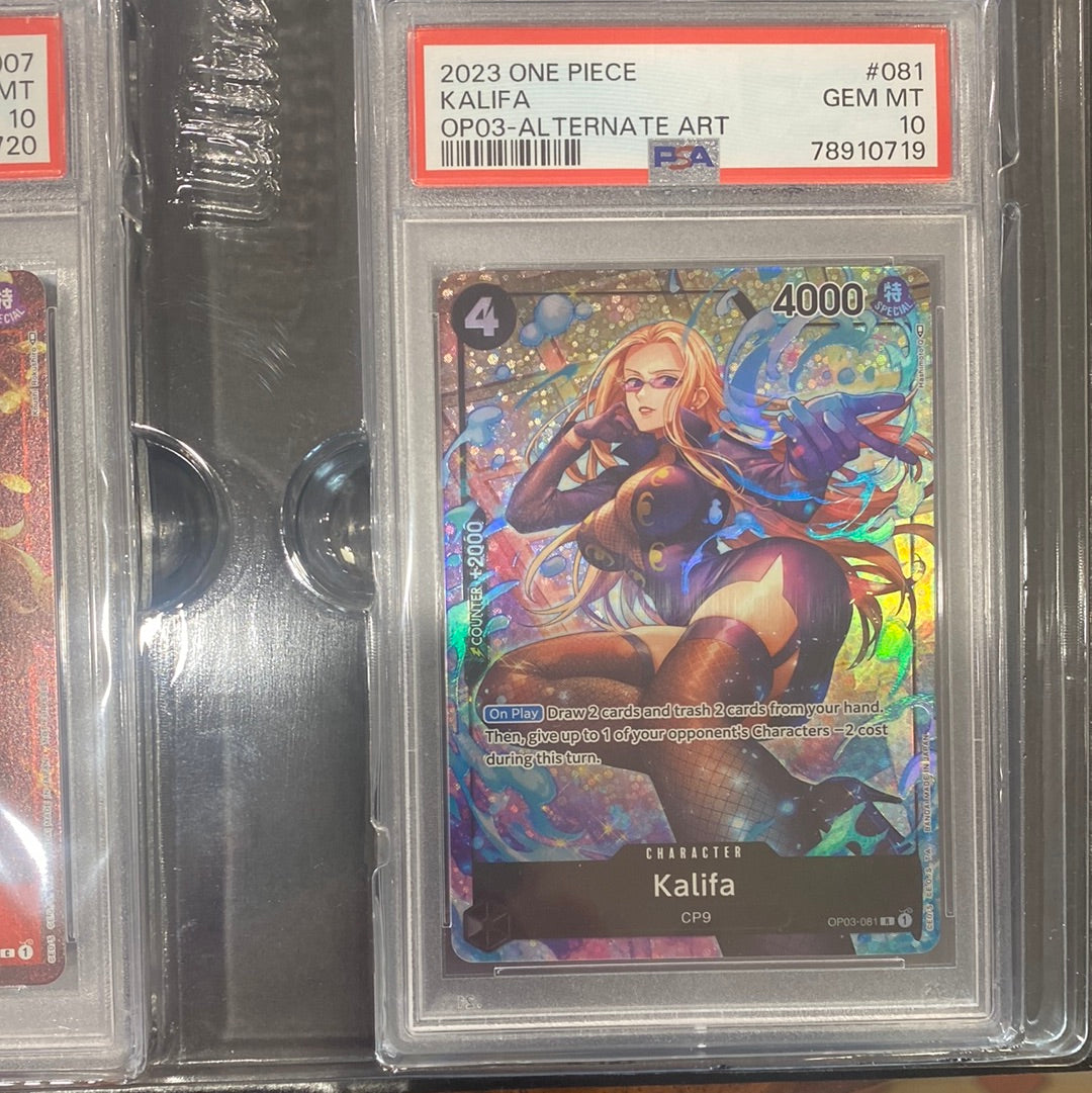 One Piece - Kalifa Alt Art R OP03 081 Card Game Pillars of Strength