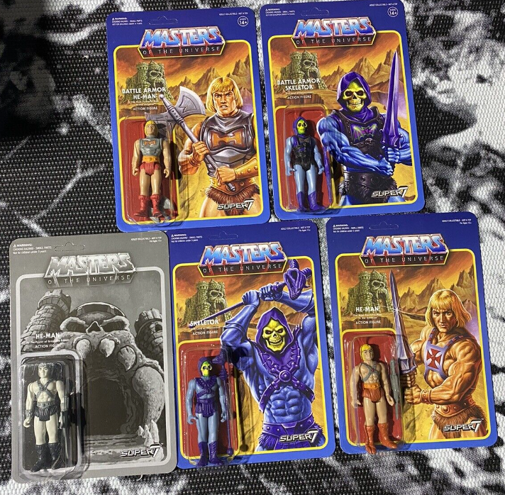 Super7 MASTERS OF THE UNIVERSE Reaction figures He Man Skeletor