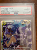 2023 One Piece Kingdoms of Intrigue Yamato SUPER RARE HOLO PSA 10 GEM #112 SEC