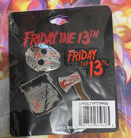 Friday 13th Lapel Pin Set -Licensed