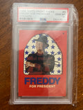 1988 TOPPS FRIGHT FLICKS STICKERS #4 FREDDY FOR PRESIDENT STICKERS