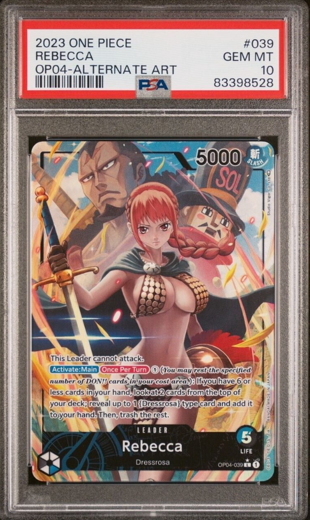 ONE PIECE- Rebecca OP04-039 Leader Alt Art Kingdoms of Intrigue ONE PIECE- Rebecca OP04-039 Leader Alt Art Kingdoms of Intrigue