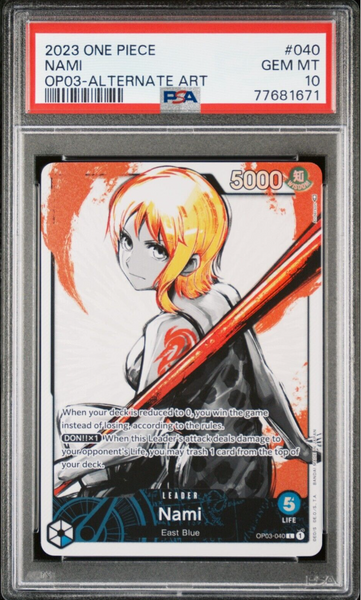 PSA10】ナミ リーパラ 墨絵 OP03-040 ALTERNATEART PSA10】ナミ リーパラ 墨絵 OP03-040 ALTERNATEART