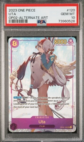 PSA 10 Uta Alternate Art 120 Paramount War One Piece TCG