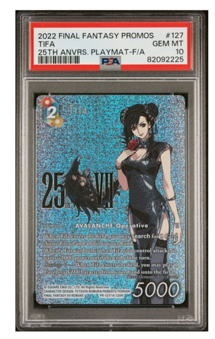 Tifa PR-127 25th Anniversary Playmat Promo FA Final Fantasy 2022 -PSA 10