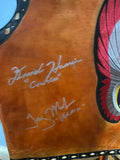 The Warriors Vest signed by 7 members, PSA Authenticated