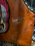 The Warriors Vest signed by 7 members, PSA Authenticated