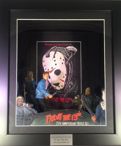 FRIDAY 13th - 25th Anniversary Set - Jason & Pamela Voorhees - Framed