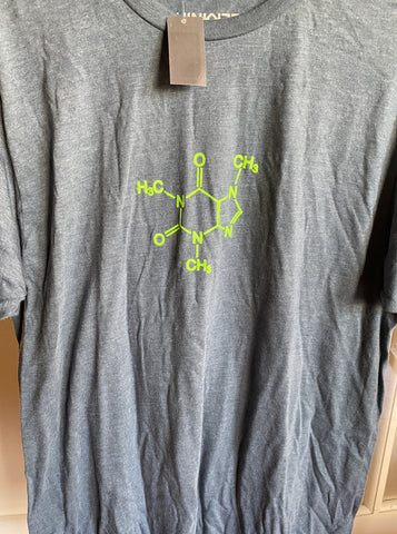 Caffeine Molecule T-Shirt - Size M & L(Choose Size)