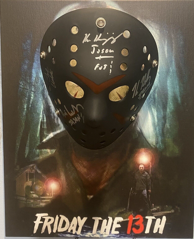 Friday The 13th Canvas Mask Signed &JSA Authenticated