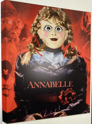 Annabelle Canvas Print +Mask Signed By Patrick Wilson & Beckett Authenticated