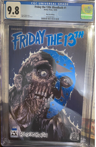 Friday 13th: Bloodbath #1 - Blue Foil Edition - CGC 9.8 -ONLY 100 PRINTED