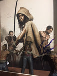 The Walking Dead- Michonne - Signed Photo PSA - Framed With 3 TV Series Figures