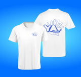 missuYa White T-Shirt - Blue Logo