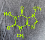 Caffeine Molecule T-Shirt - Size M & L(Choose Size)