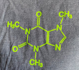 Caffeine Molecule T-Shirt - Size M & L(Choose Size)