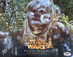 Ewok- Michael Henbury -  Signed Photo With PSA  Certification